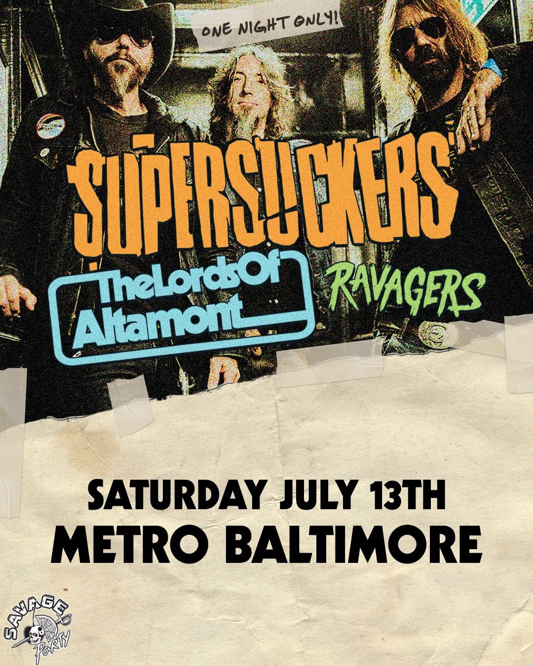 SUPERSUCKERS w\/ The Lords of Altamont and Ravagers @ Metro Baltimore 
