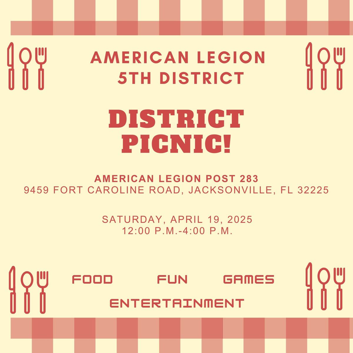 District 5 Picnic | Post 283 | Jacksonville, Florida