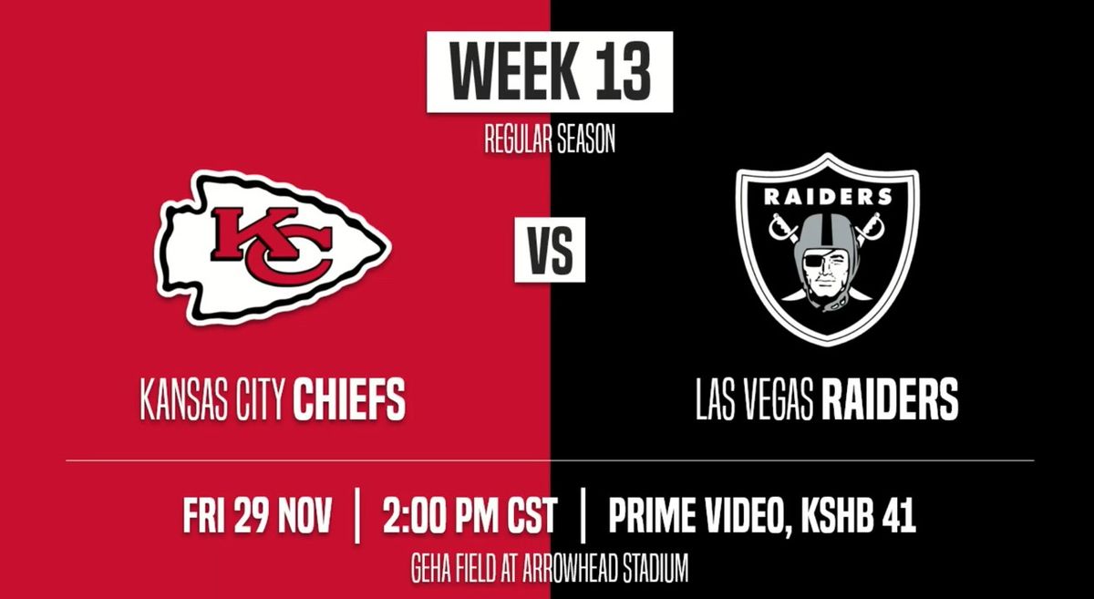 Kansas City Chiefs vs Las Vegas Raiders