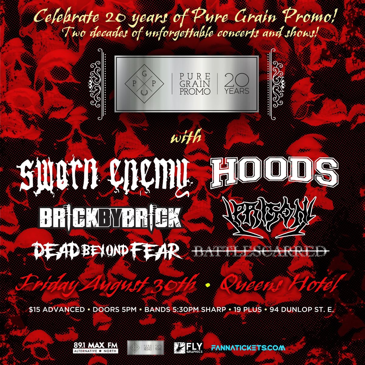 PGP 20 Year Anniversary with Sworn Enemy, Hoods, Brick by Brick & More