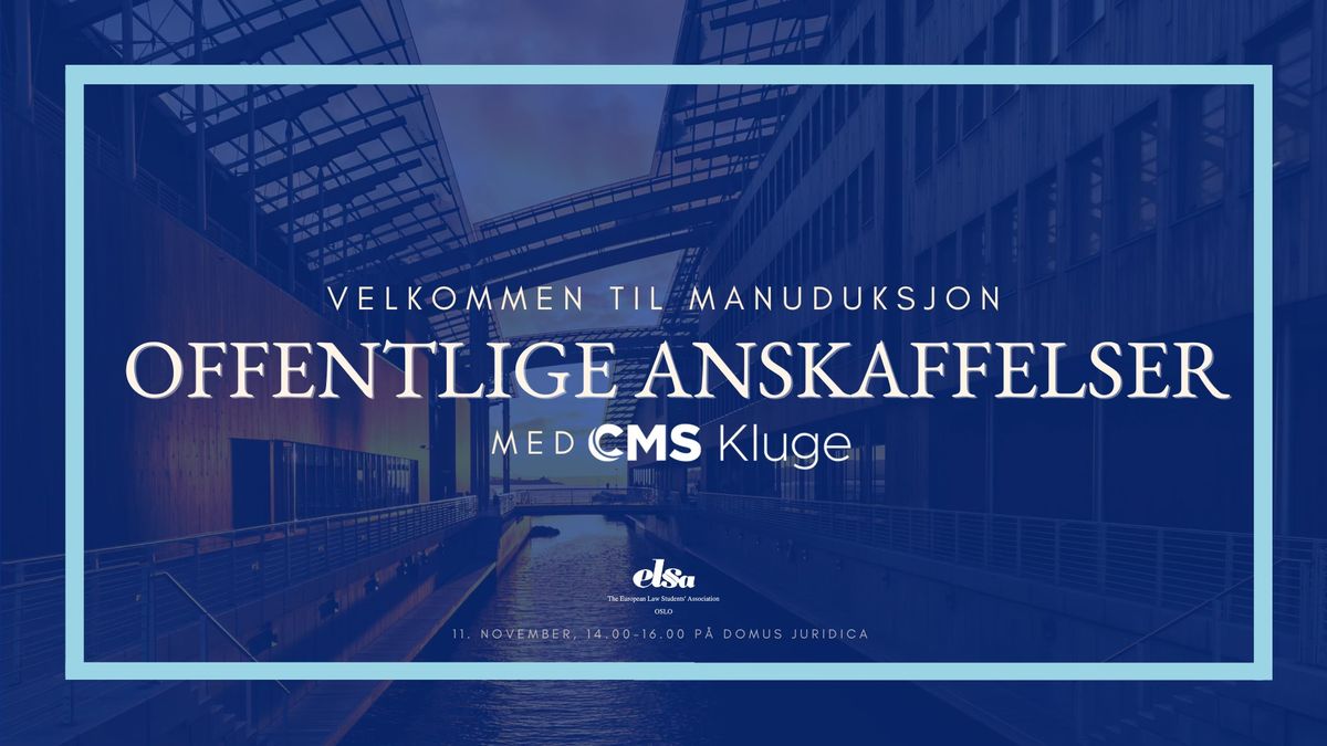 Manuduksjon: Offentlige anskaffelser (JUS5940)