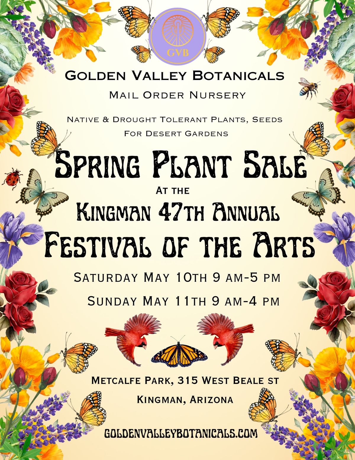 Spring Plant Sale with Golden Valley Botanicals at the 47th Annual Kingman Festival of the Arts