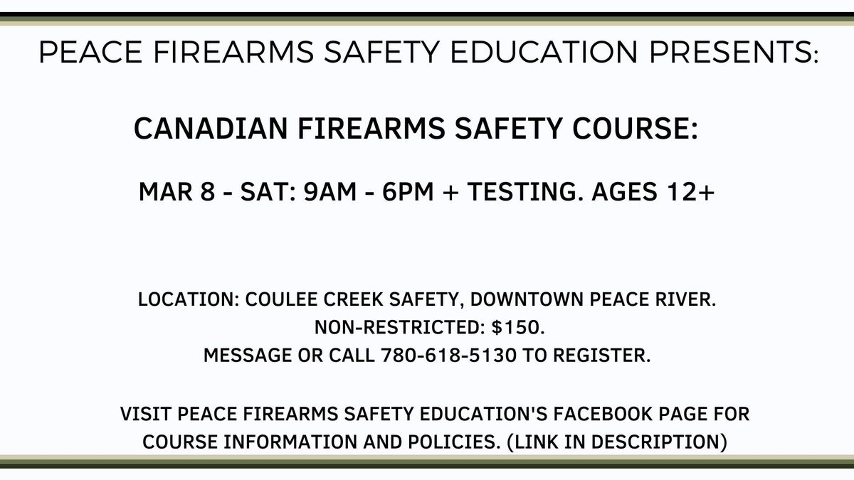 Firearms Safety Course (PAL)