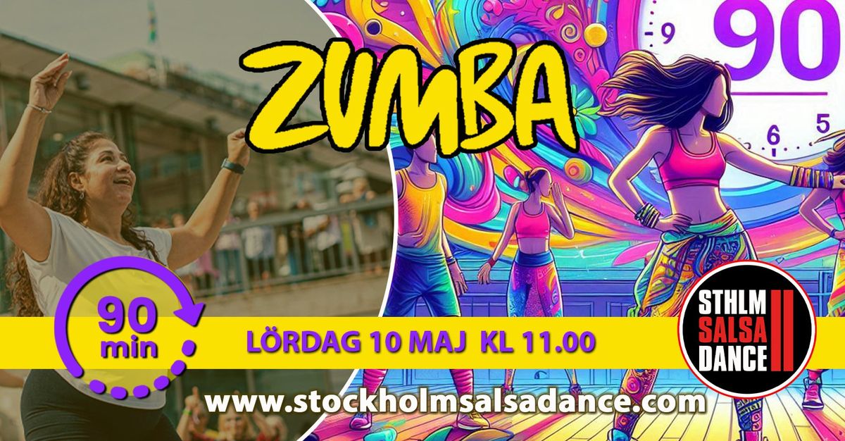 Spring Zumba 90 min med Rocio 10 maj