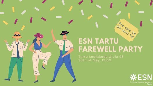 Esn Tartu Farewell Party Karte Anzeigen Tartu 28 May 2021