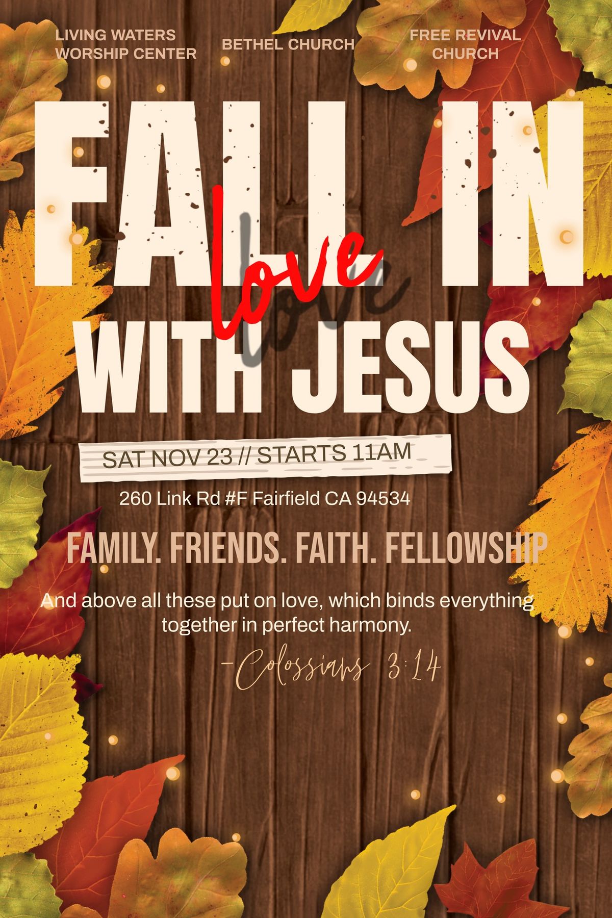 Fall in LOVE with Jesus Family Fellowship