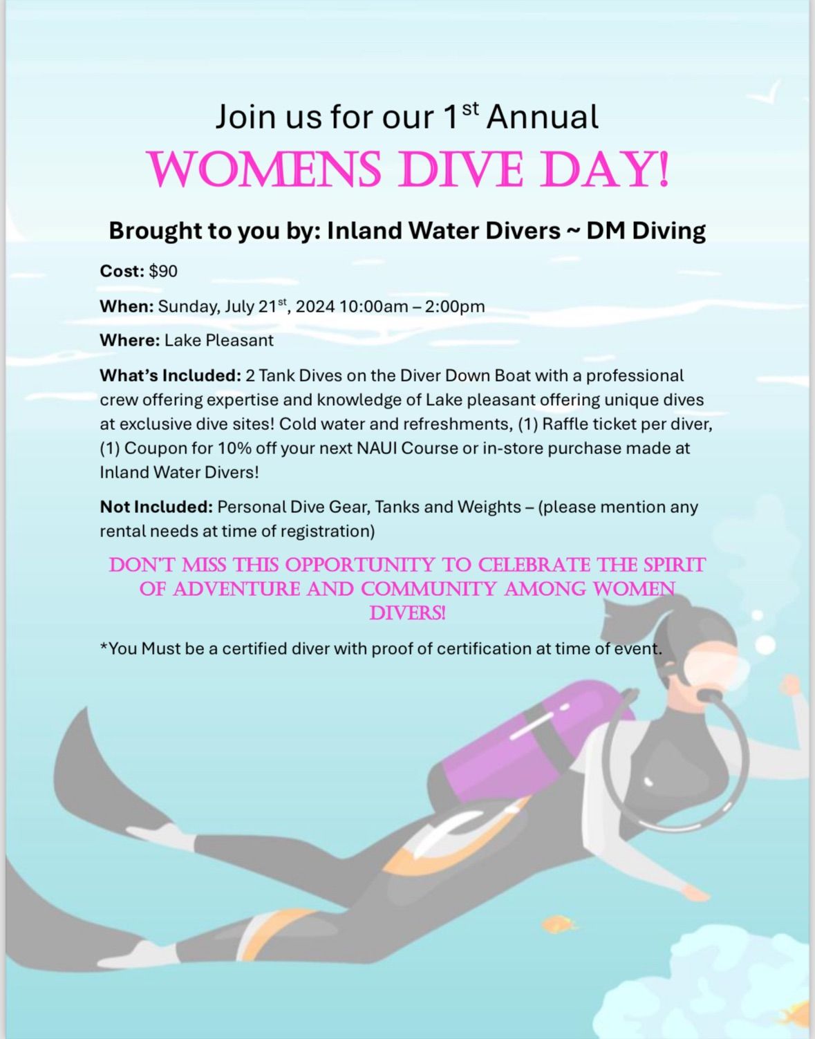 Women\u2019s Dive Day