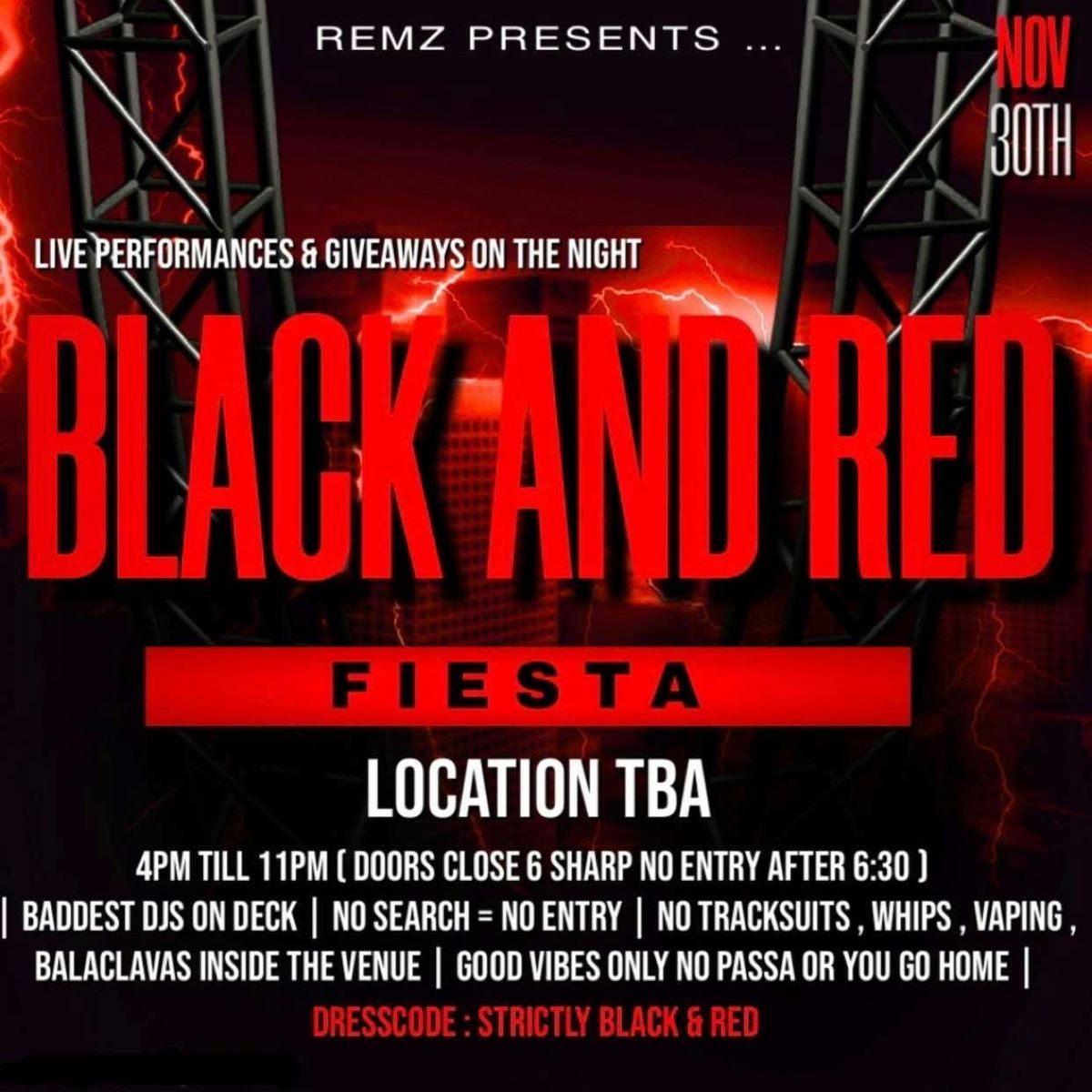 REMZ PRESENTS RED &amp; BLACK FIESTA