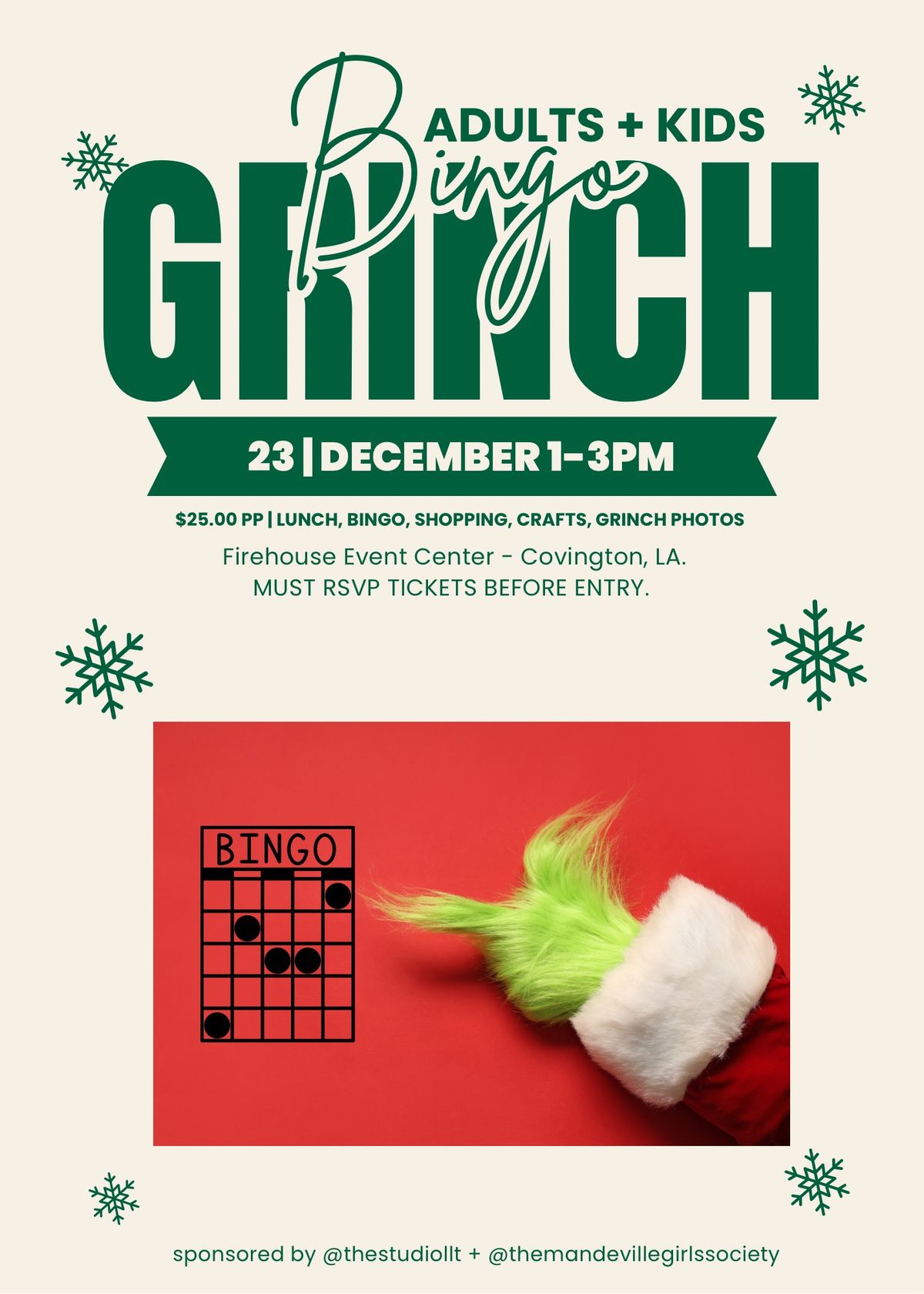 Bingo, Lunch, and Photos with the Grinch 