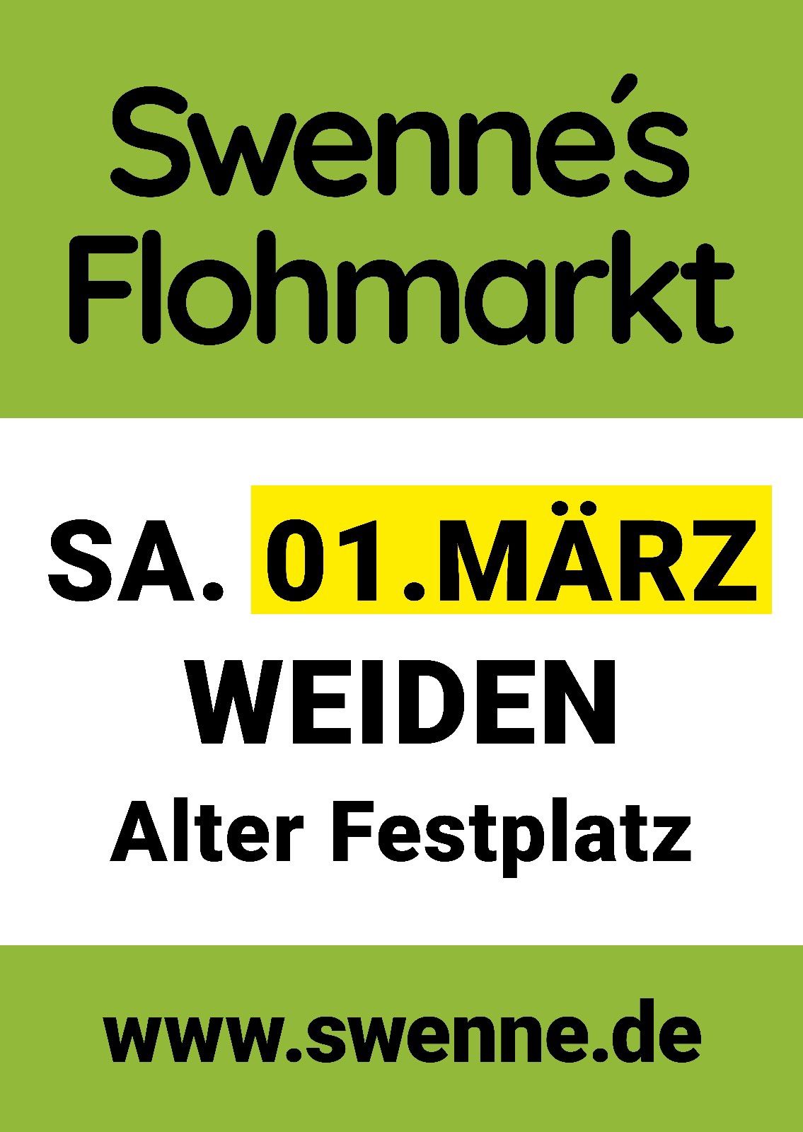 Swenne\u2019s Flohmarkt in Weiden auf dem ALTEN Festplatz ( 8 - 12 Uhr )