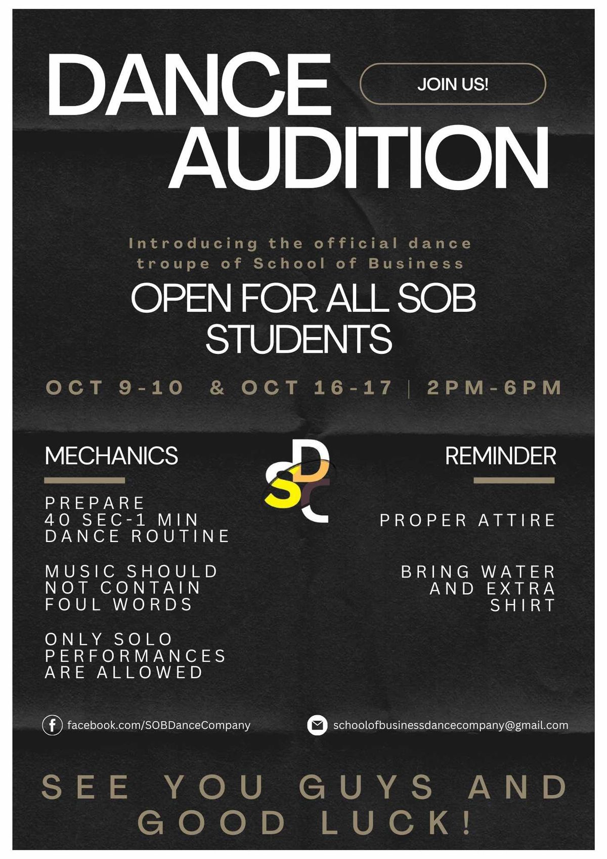 SOB Dance Company Auditions