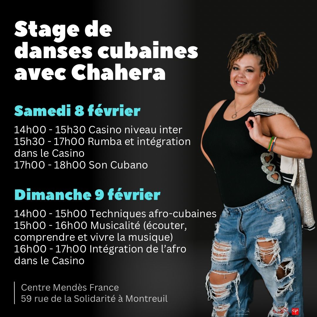 Stage de danses cubaines avec Chahera