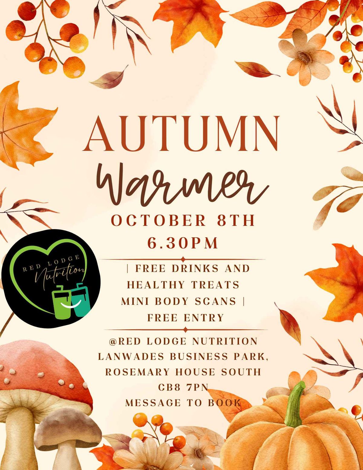 Wellness evening - Autumn Warmer at Red Lodge Nutrition