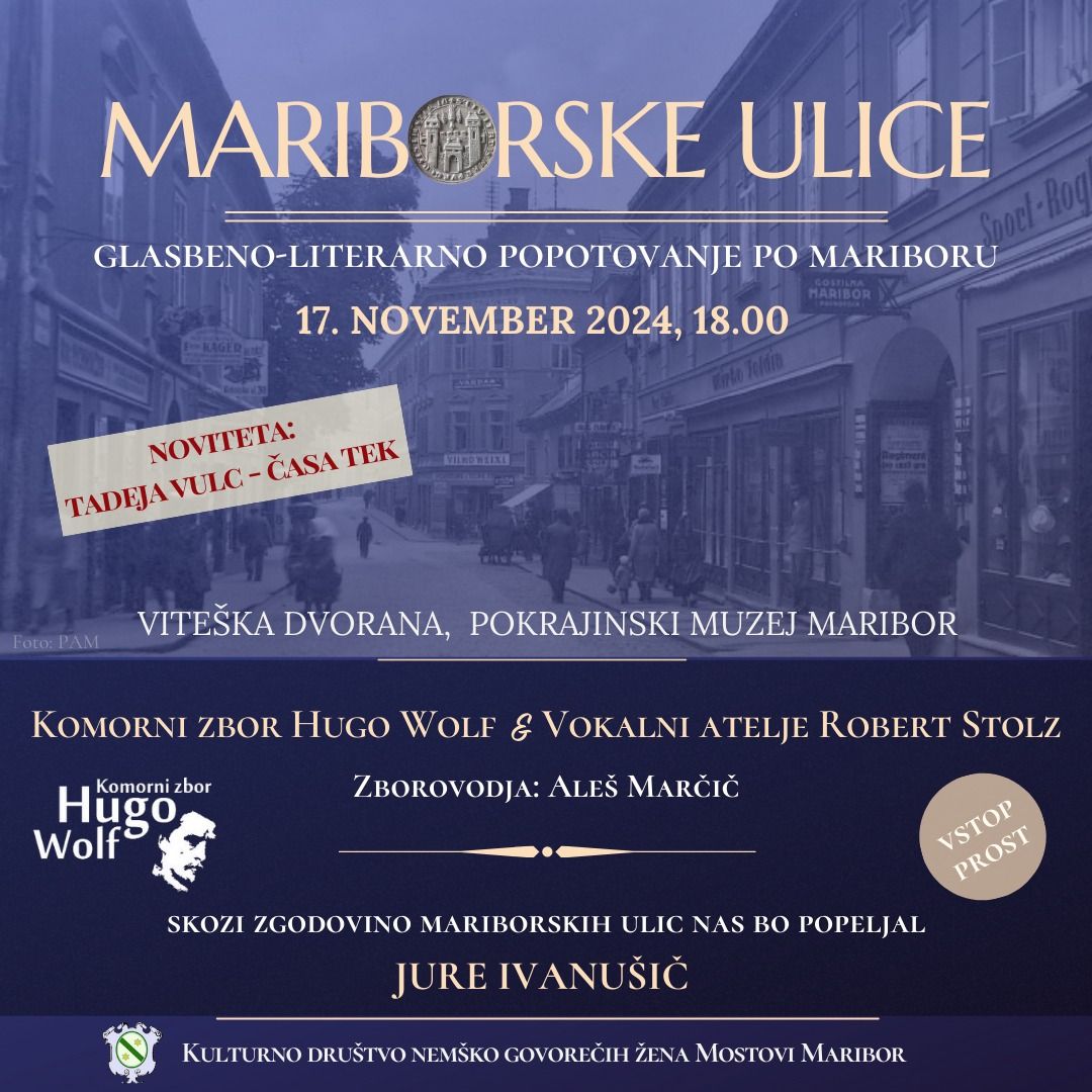 MARIBORSKE ULICE - glasbeno-literarno popotovanje po Mariboru