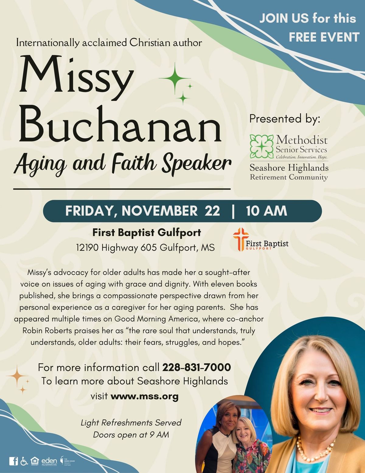 Missy Buchanan - Author and Faithful Aging Speaker