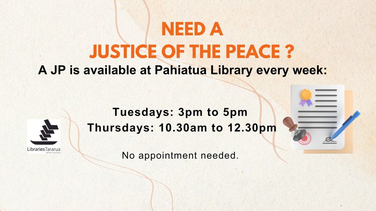 Libraries Tararua - JP @ Pahiatua