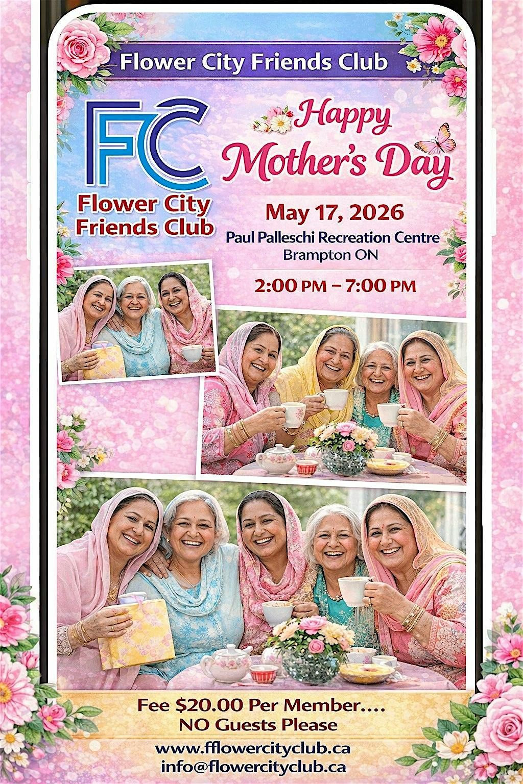 Friends Club to Celebrate Mother\u2019s Day with Special Event in Brampton