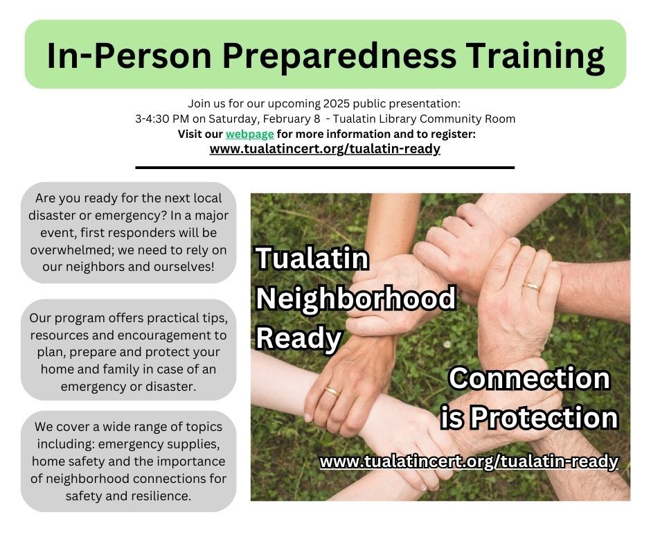 Tualatin Preparedness Training