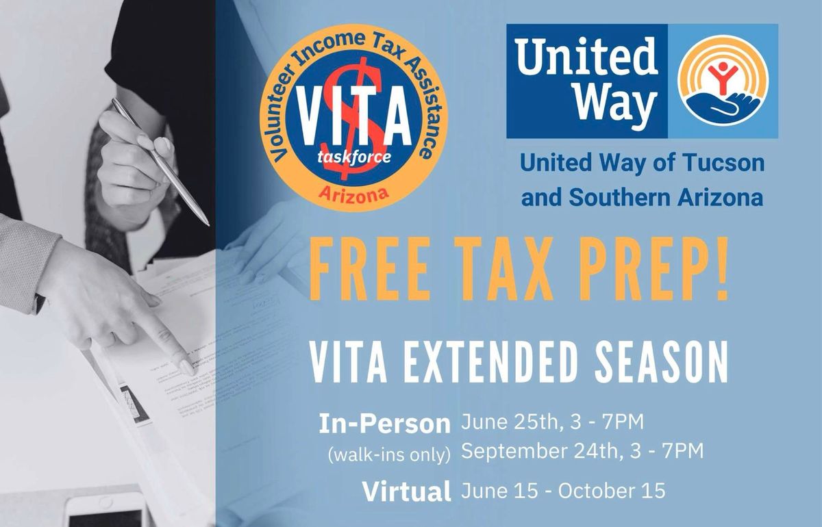 FREE In-person tax prep session: WALK-INS ONLY