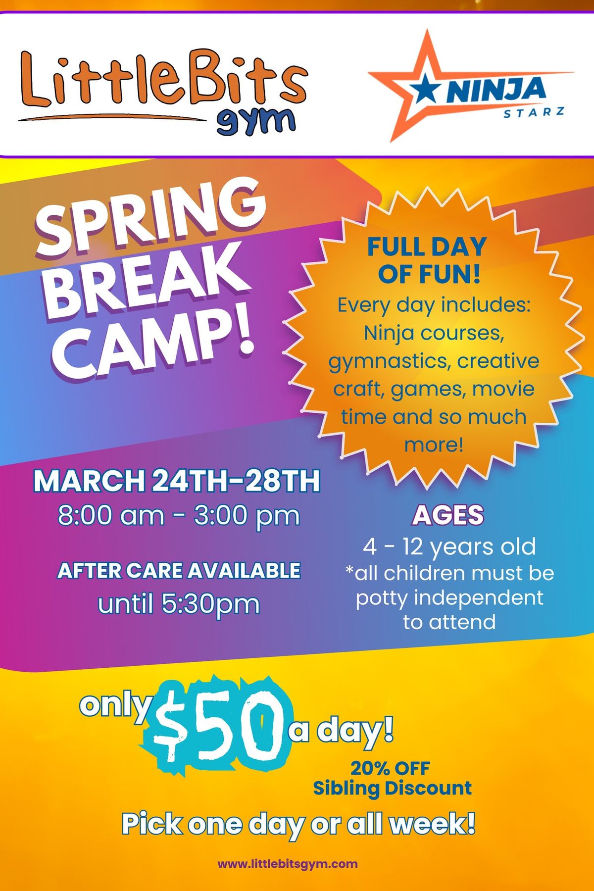 Spring Break Camp Mar. 24th-28th