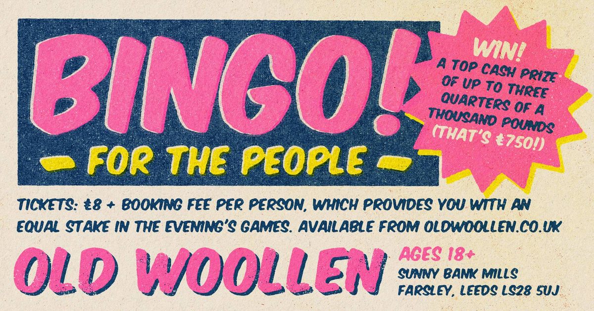 Bingo For The People! Fri 8 Nov