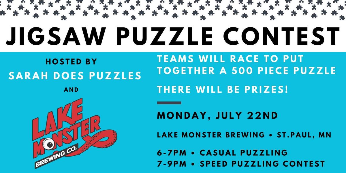 Jigsaw Puzzle Contest at Lake Monster Brewing with Sarah Does Puzzles - July 2024