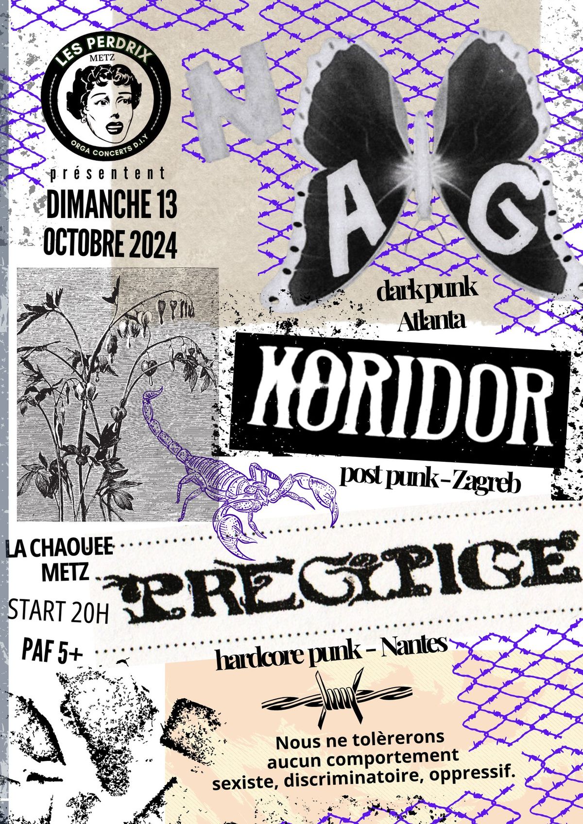 PERDRIX#6: NAG + KORIDOR + PRECIPICE @LaChaou\u00e9e-METZ