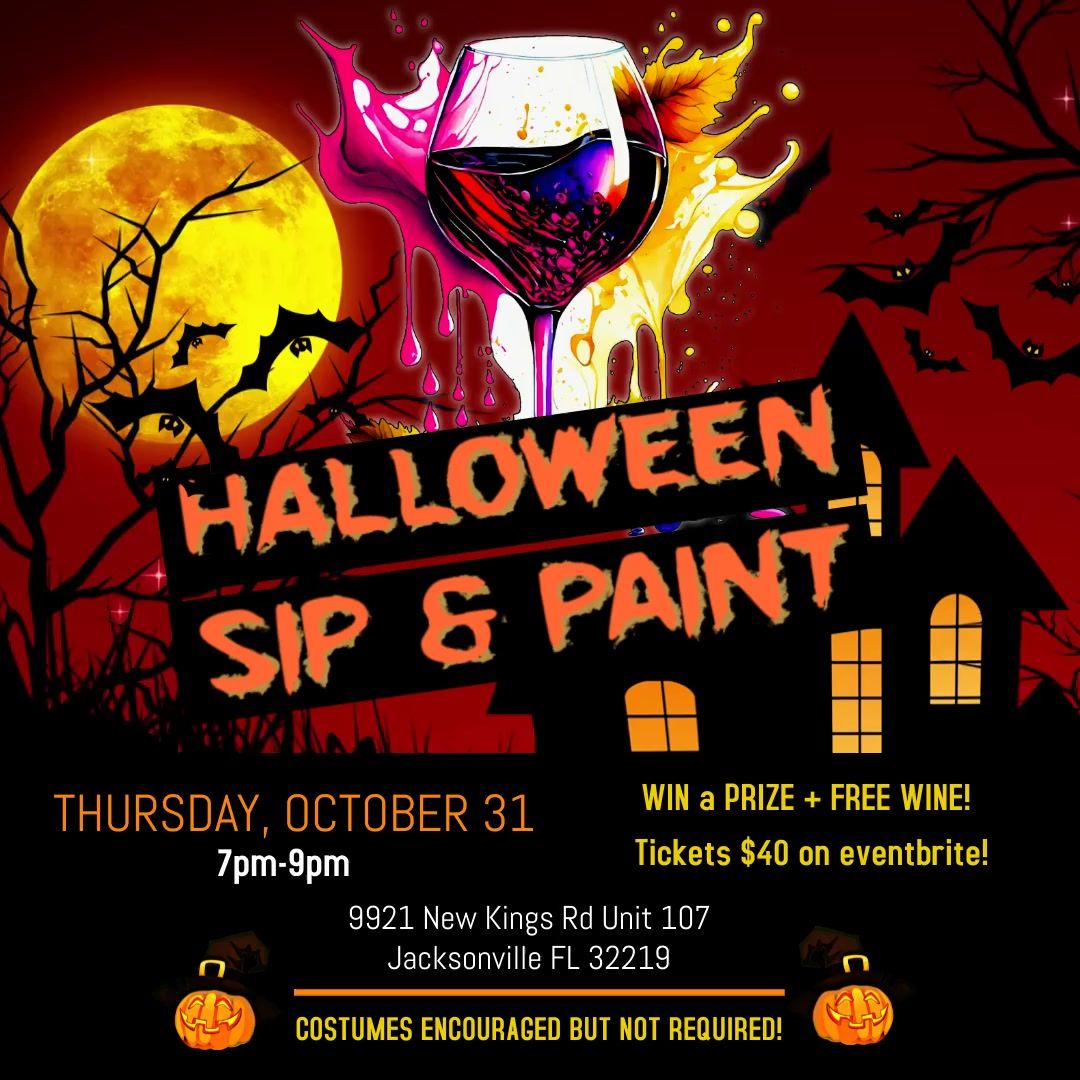 ADULT Halloween Paint and Sip + Costume Contest