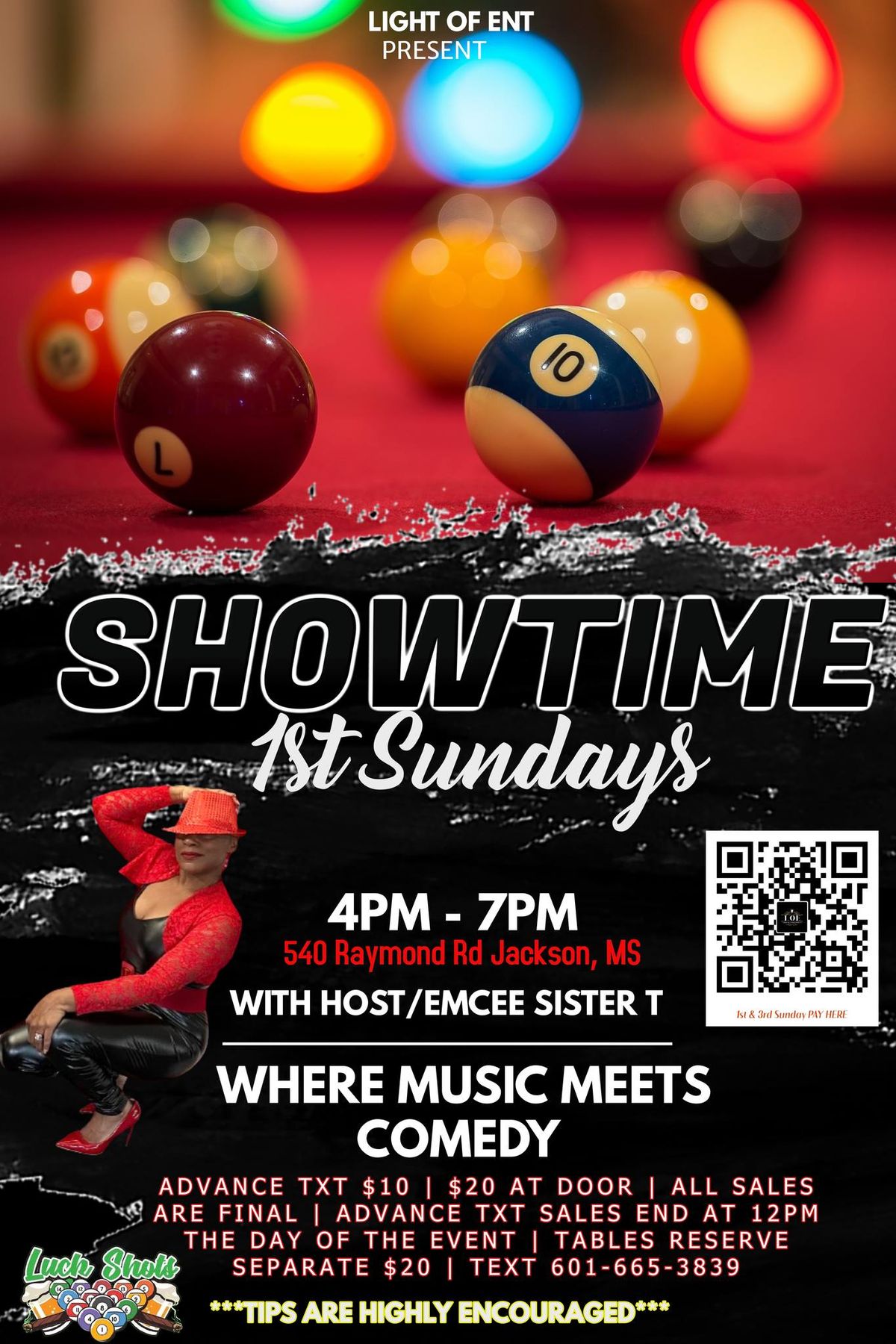 SHOWTIME 1st SUNDAYS! 