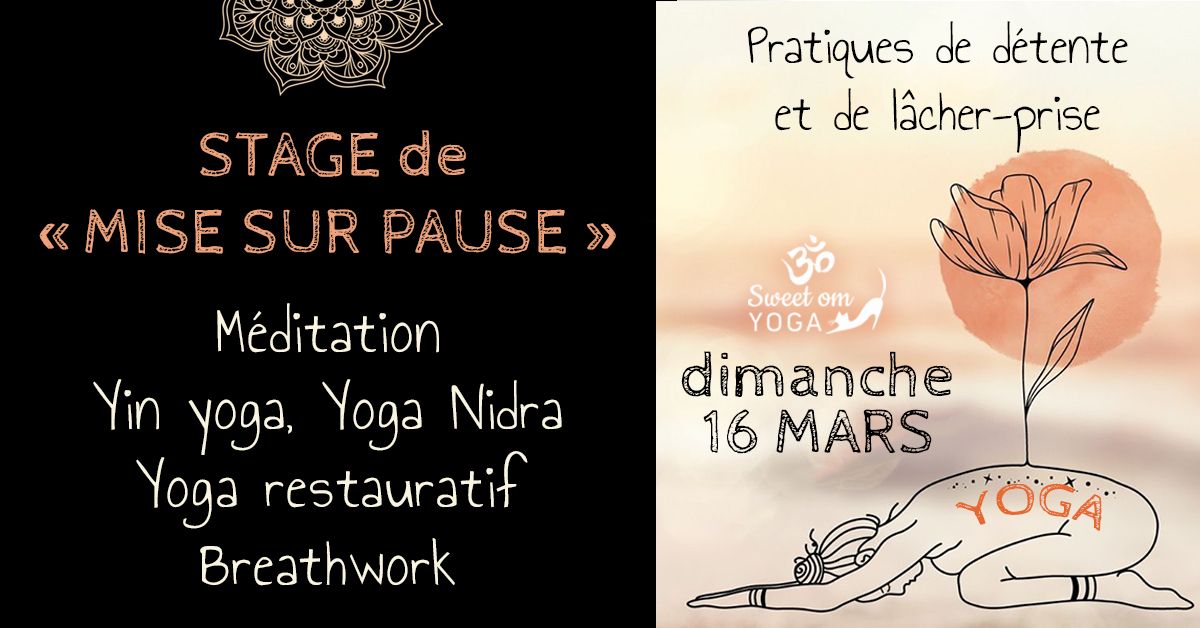 STAGE de "MISE SUR PAUSE" \ud83d\ude2e\u200d\ud83d\udca8\ud83d\ude4f\ud83e\uddd8 yin yoga, nidra, restauratif, breathwork