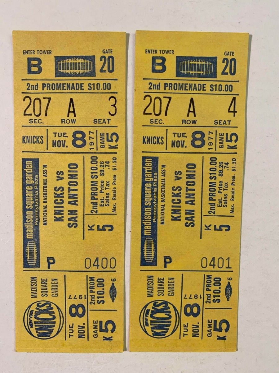 San Antonio Spurs at New York Knicks Tickets