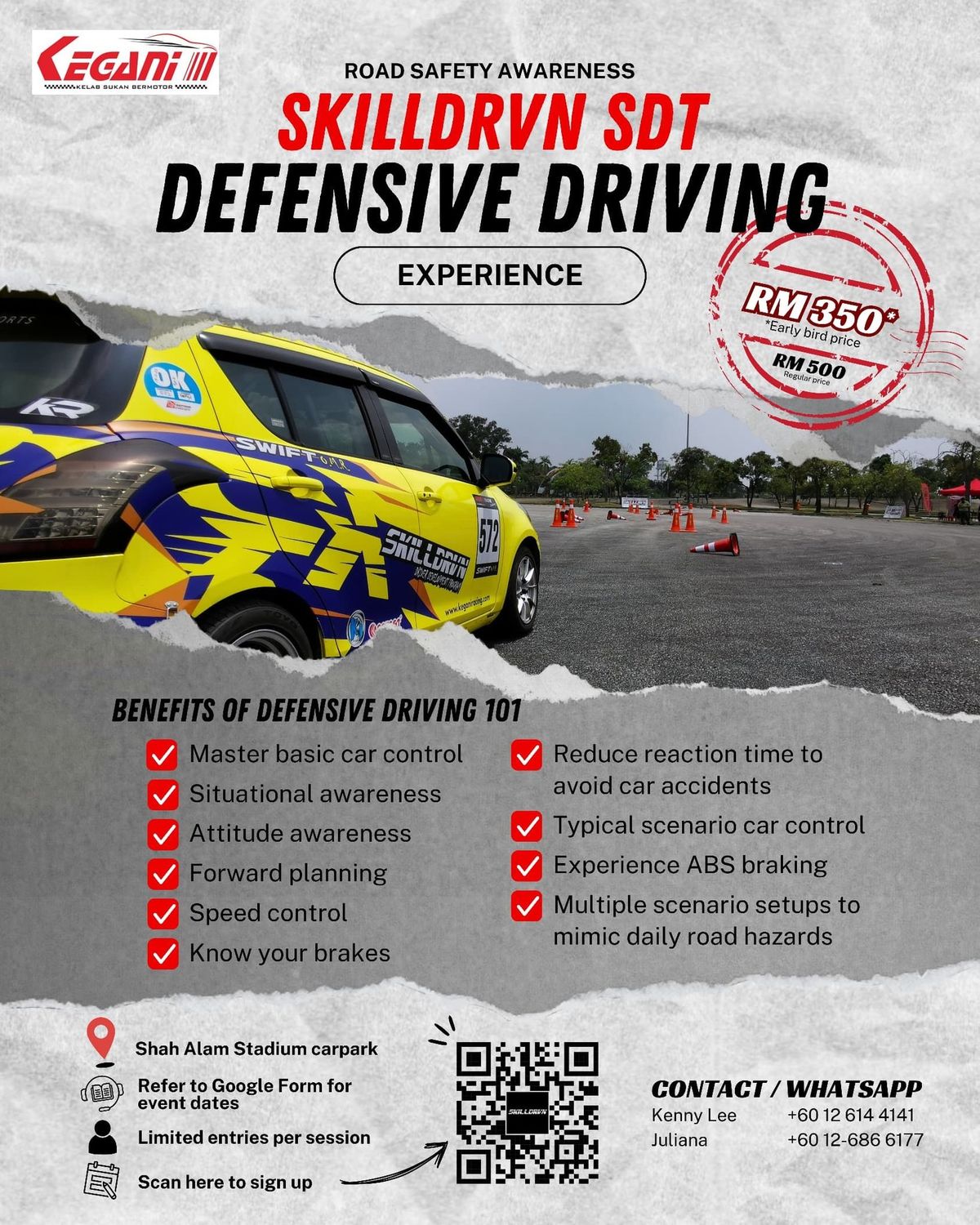 SKILLDRVN SDT - DEFENSIVE & ADVANCE Driving Course