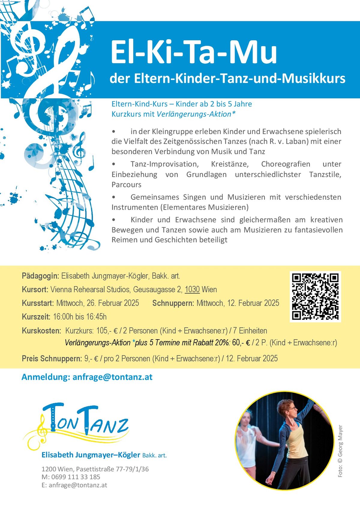 El-Ki-Ta-Mu - Schnupperstunde zum Eltern-Kinder-Tanz- und-Musikkurs in Wien 3