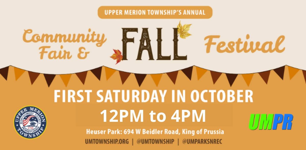 Upper Merion Township's Annual 2024 Community Fair and Fall Festival