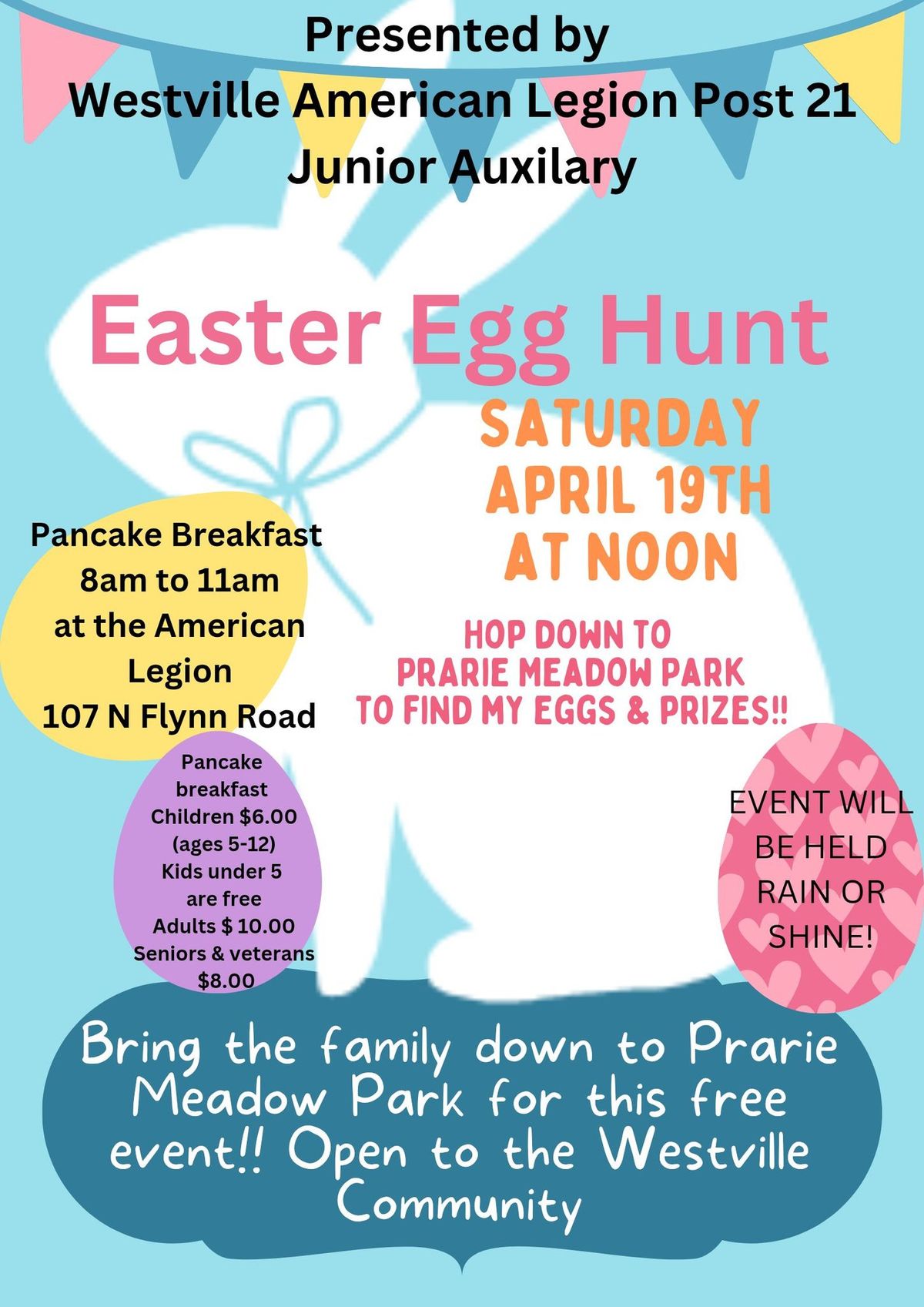 2nd annual Easter Egg hunt at Prarie Meadow Park 