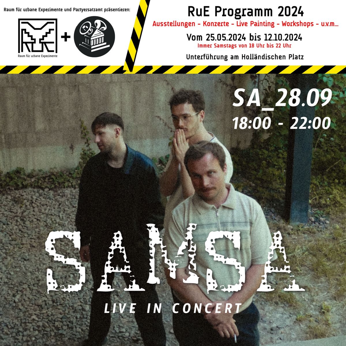 SAMSA live Konzert \/ Unterf\u00fchrung am Holl\u00e4ndischen Platz