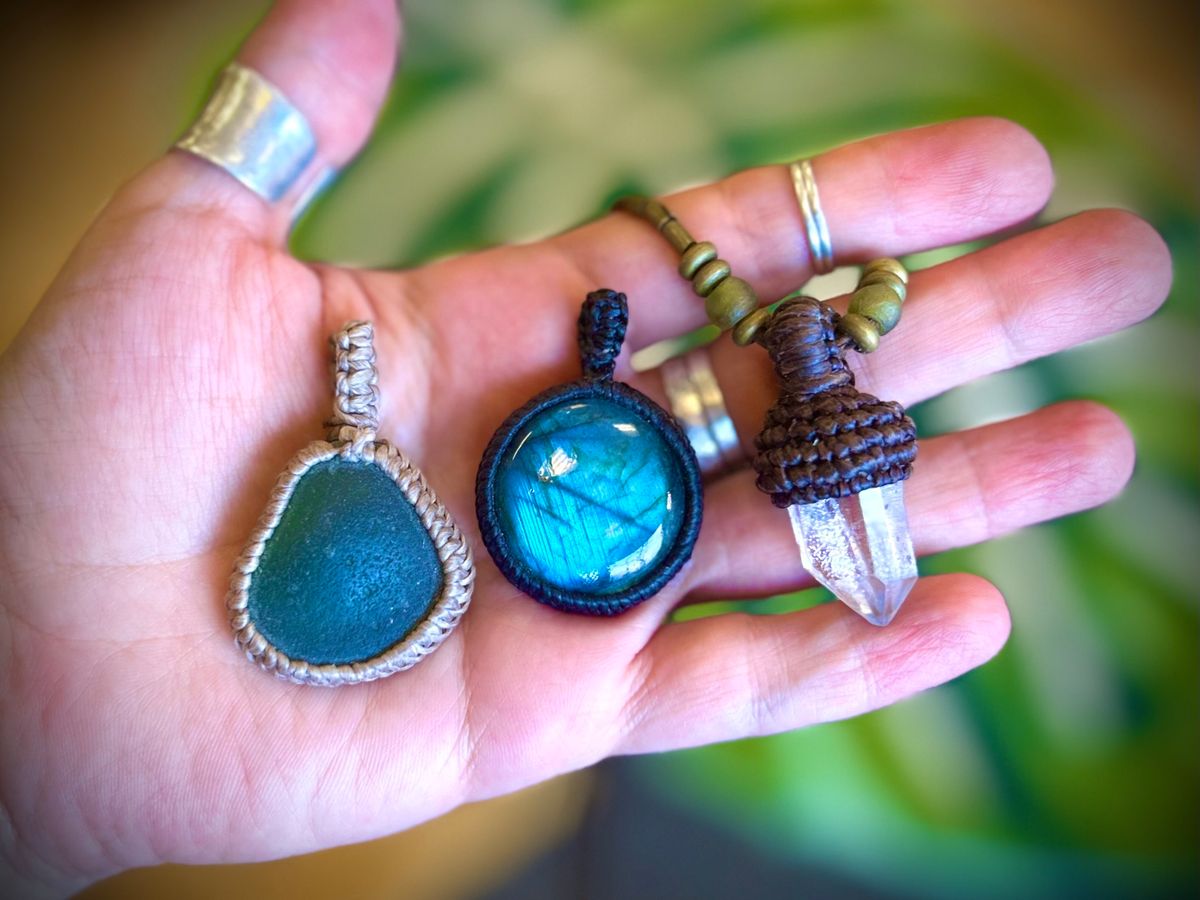 Macrame Stone\/Crystal wrapping class - $50