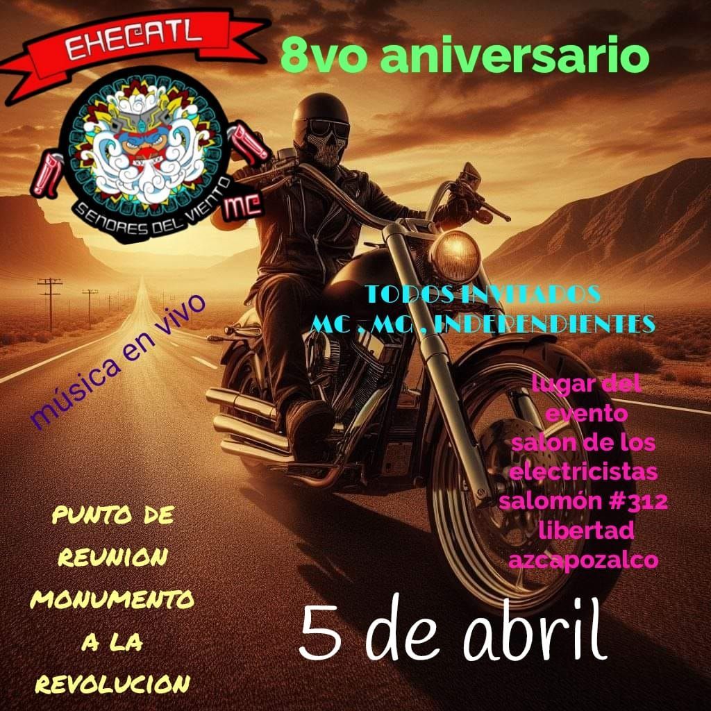 8 aniversario de ehecatl se\u00f1ores del viento 