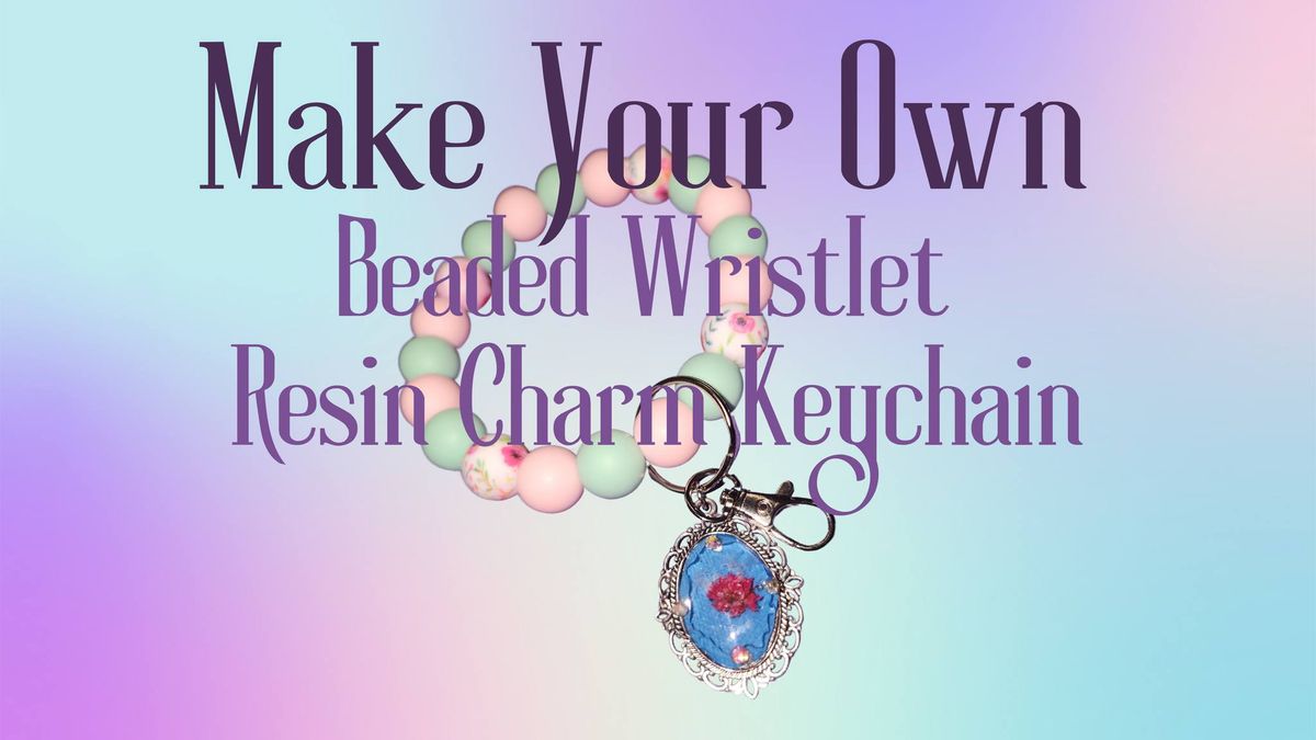 Make Your Own Beaded Wristlet Resin Pendant Keychain