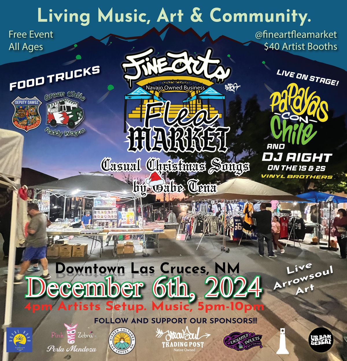 Dec 6th, 2024 First Friday Fine Arts Flea Market - Downtown Las Cruces, New Mexico