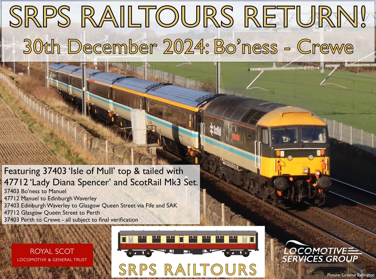 SRPS Railtours Returns to the Mainline!