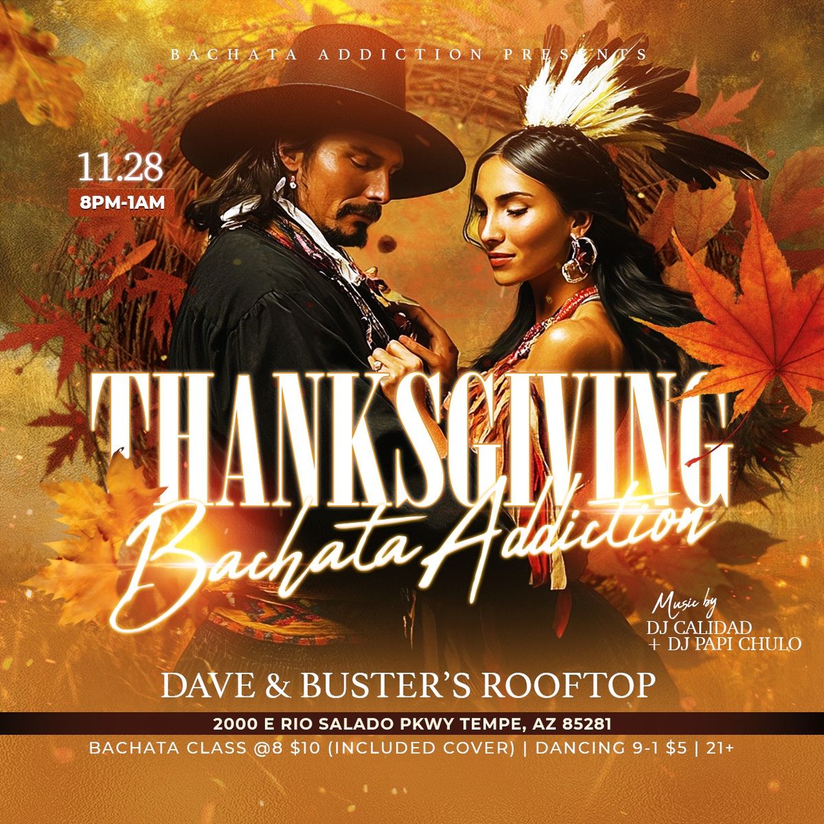 Thanksgiving Day Bachata Addiction\u00ae at Dave & Buster's Rooftop!