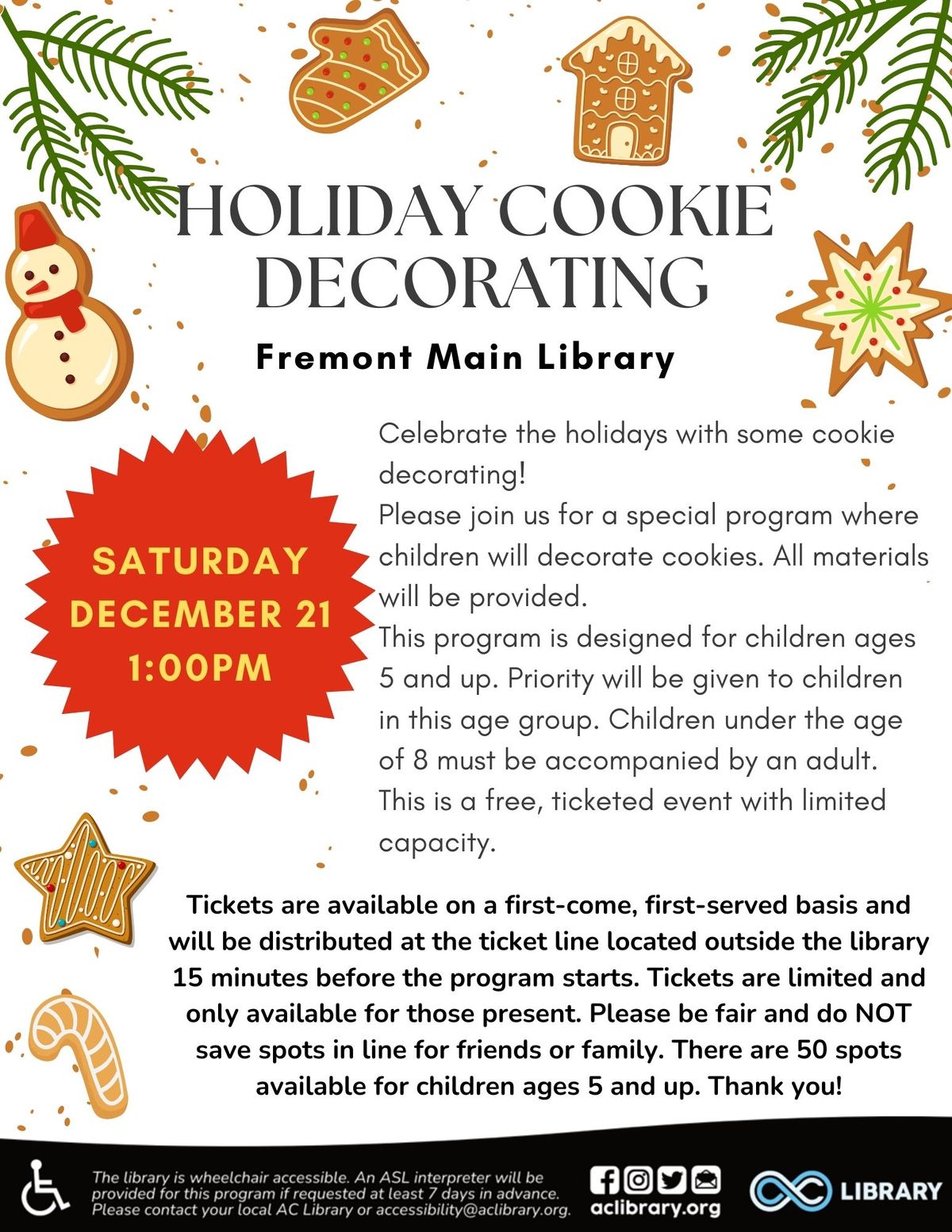 Holiday Cookie Decorating @ Fremont Main Library