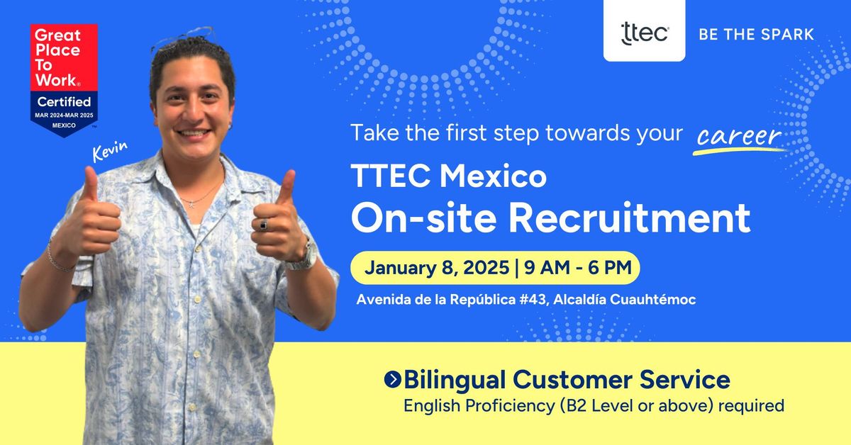 TTEC Mexico (Republica) Walk-In Recruitment Drive