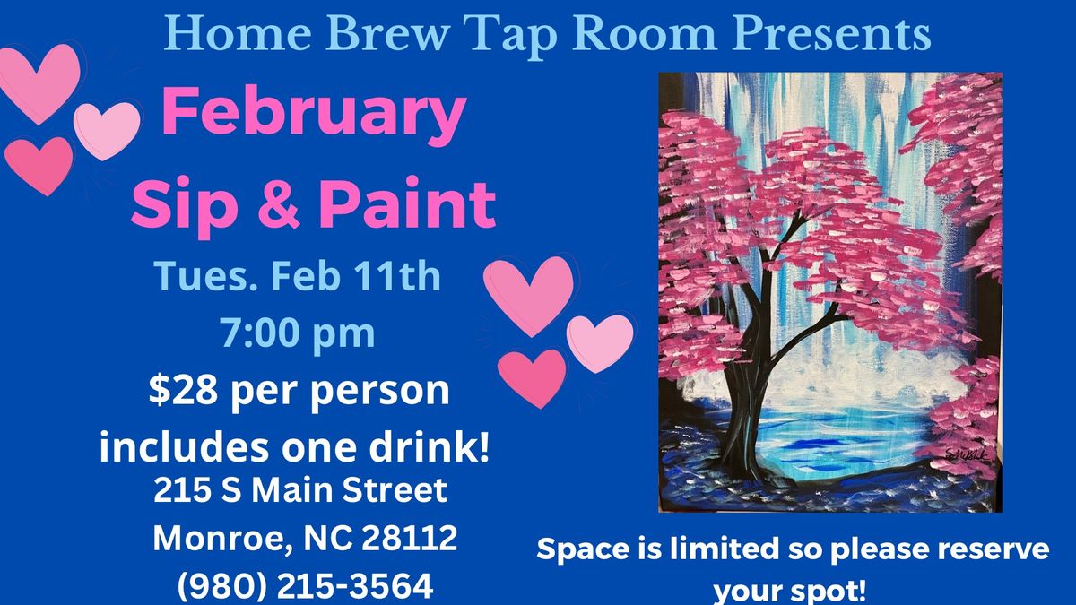 February Sip and Paint At Home Brew