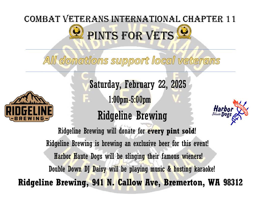 Pints for Vets @ Ridgeline Brewing