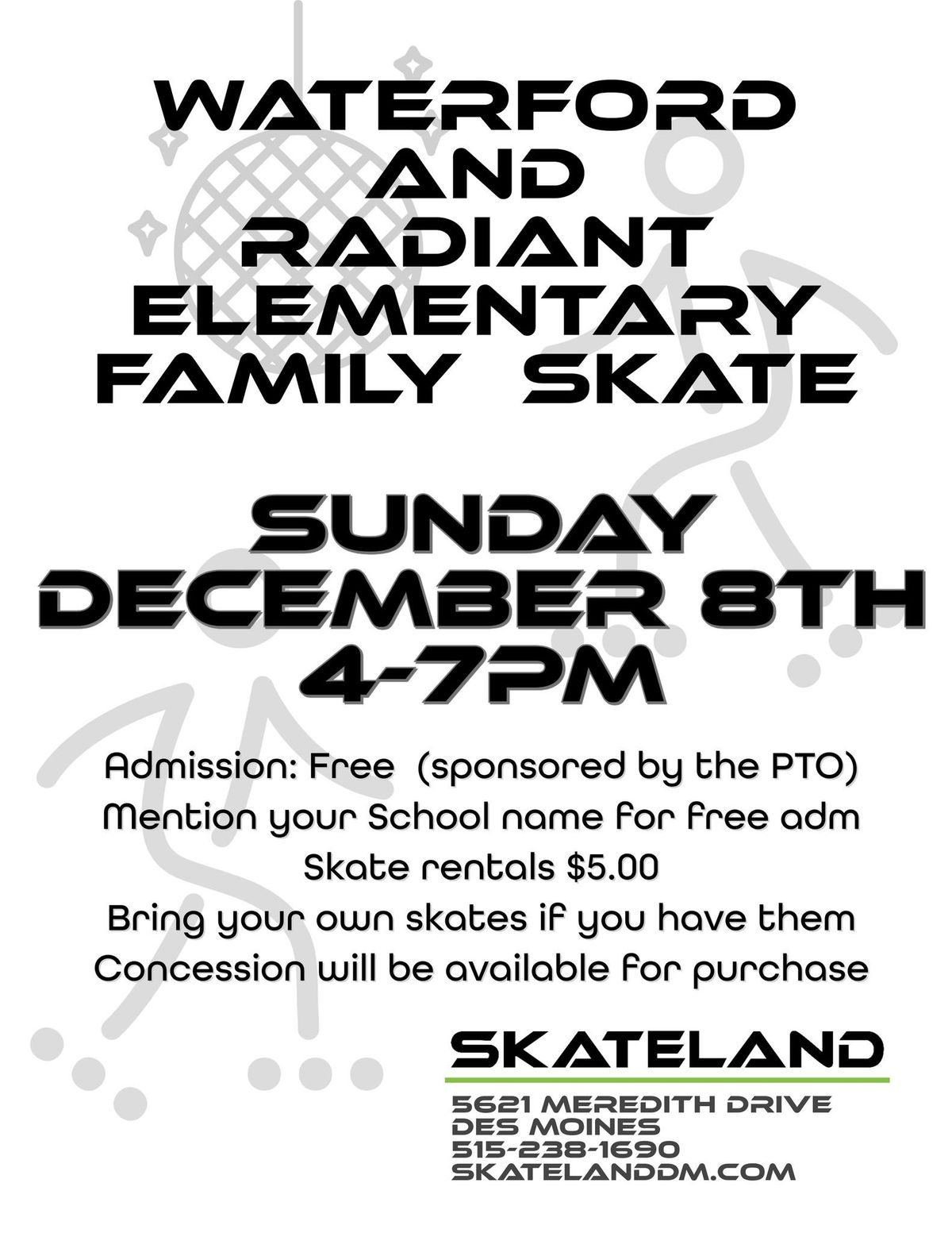 Waterford & Radiant Family Skate Night!