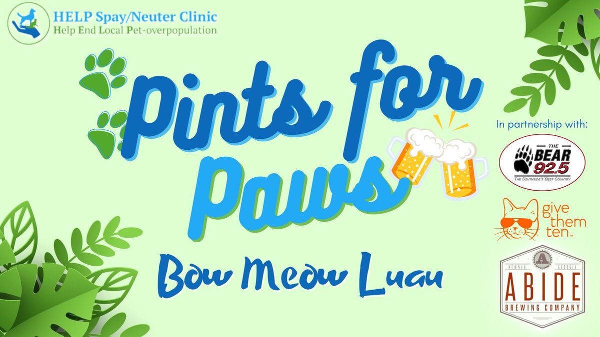 Pints for Paws 2024: Bow Meow Luau