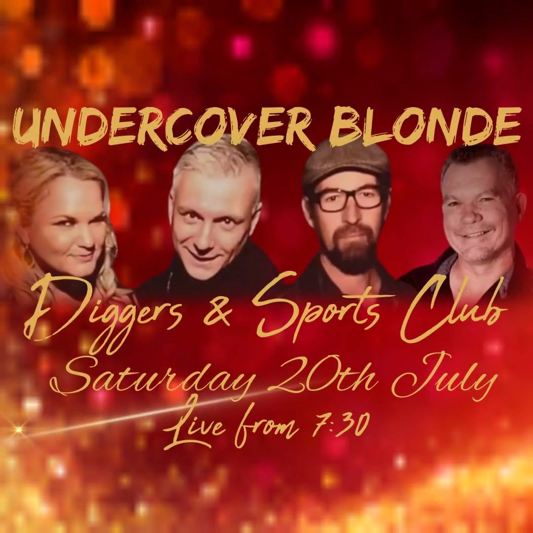 Undercover Blonde ready to rock Diggers for your Saturday Night Kicks! 