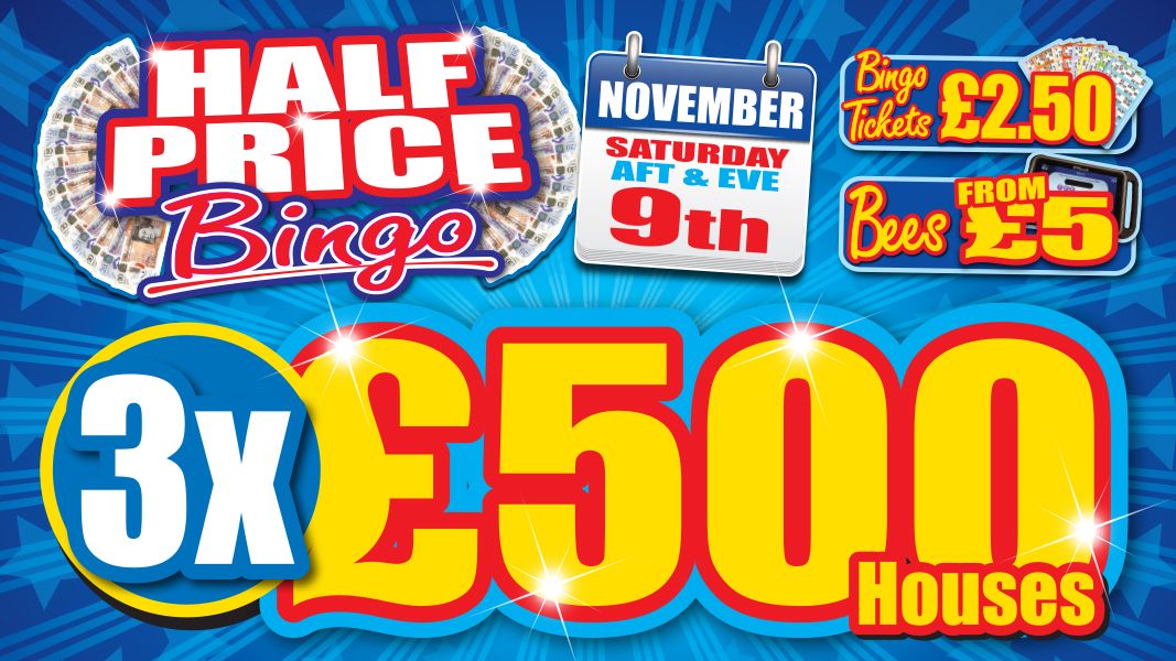 HALF PRICE BINGO DAY